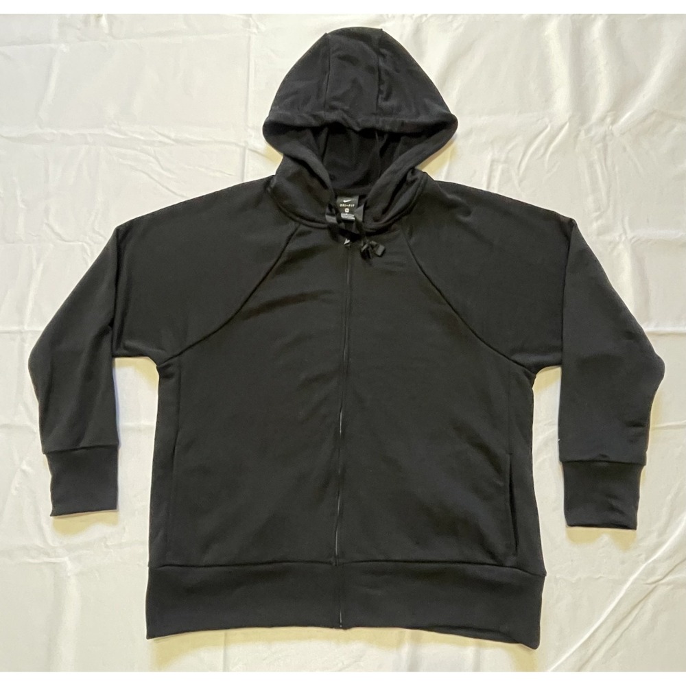 Nike Women Get It Black Fleece Full Zip Training Hoodie CV6550-010 (Medium)